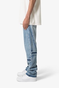 Pantalones de correr de hombre de lona bordada de cintura alta con logotipo personalizado OEM, tela de algodón 100% de corte regular - Product Image 3