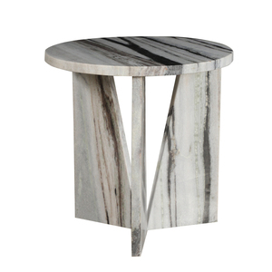 โต๊ะข้างเตียงหินอ่อนธรรมชาติทำมือสไตล์โมเดิร์น เฟอร์นิเจอร์ห้องนอนสุดหรูสำหรับตกแต่งห้องนั่งเล่นและห้องรับประทานอาหาร - Product Image 3