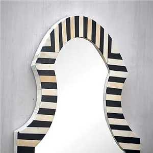 Elegant Home <b>Decoration</b> High Quality Rectangular Resin Inlay Bone Wall Mirror Polish Finishing Framed Metal Wood Excellent - Product Image 1