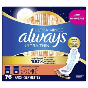 Toallas Sanitarias Always Maxi para Mujer, Talla 5, Absorbencia Extra Fuerte para la Noche, con Alas - Product Image 2