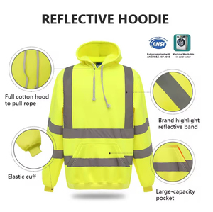 Veste de sécurité réfléchissante haute visibilité personnalisable pour les travailleurs de la construction Vêtements de travail d'hiver imperméables et durables multiples - Product Image 3