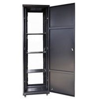 Centre de données 19 pouces 32U 37U 42U 600x600mm Armoire de serveur sur pied avec bordures de porte ventilées avec serrure à poignée