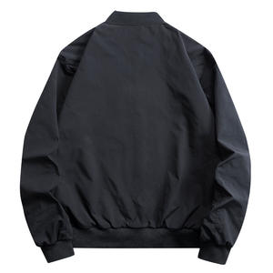 . Blouson aviateur respirant pour hommes avec fermeture éclair sur le devant tissu léger avec poignets et col côtelés parfait pour un usage quotidien décontracté - Product Image 4