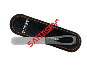 Satinsky 2Pcs Mini Manual Cuticle Cutter Leather <b>Case</b> Manicure Pedicure Professional Stainless Steel German Grade High Quality - Product Image 6