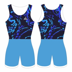ชุดยกน้ำหนัก/ชุดมวยปล้ำแบบสปอร์ตพิมพ์ลายดิจิตอลด้วยเทคนิคซับลิเมชั่น ผ้าโพลีเอสเตอร์ผสมสแปนเด็กซ์ ระบายอากาศได้ดี ไซส์พลัส พร้อมโลโก้สั่งทำ - Product Image 1