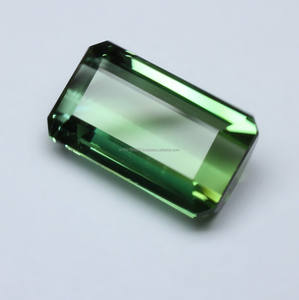 Pierre précieuse de tourmaline verte rectangulaire taillée 11x11MM, taille personnalisée, couleur verte naturelle, tourmaline taillée en facettes, pierre certifiée - Product Image 4