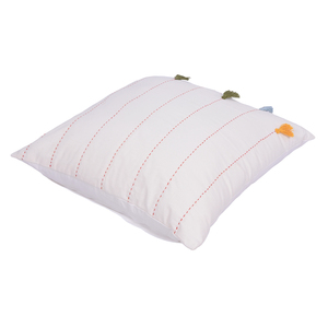 Real 100% algodón gasa dentada KANTHA bloque de mano impreso frente y espalda cojín y funda de almohada para uso doméstico o hotelero - Product Image 5