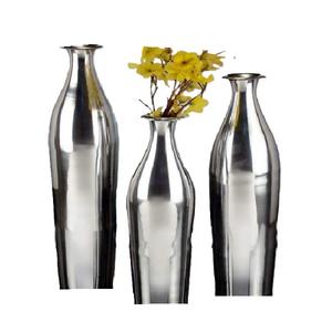 Florero de forma redonda de aluminio y metal, decoración de hotel de boda, florero de lujo, decoración para el hogar y la granja - Product Image 1