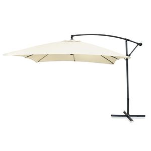 Sombrilla de Jardín Moderna 3x3m Color Crudo, Elegante Sombrilla de Playa y Patio con Poste de Hierro y Acero, Poliéster, para Gimnasio y Hotel - Product Image 1