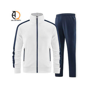 ชุดวอร์มลายทางสำหรับผู้ชายชุดวอร์มสำหรับผู้ชายผ้าคอตตอนโพลีเอสเตอร์แบบสั่งทำ - Product Image 6