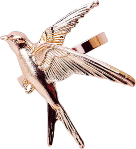 Vente chaude De Luxe Fleur Serviette Anneaux Mariages Fêtes Table Top Accessoires Décoratifs En Métal Décoratif De Noce Anneaux - Product Image 3