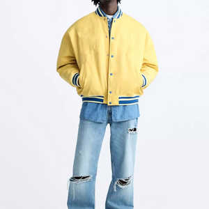 Chaquetas Varsity para Hombre Más Vendidas, con Logotipo Personalizado, Cuello con Estampado, Ropa de Moda para Exteriores, Chaqueta Universitaria de Béisbol para Hombre - Product Image 4