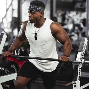 เสื้อกล้ามออกกำลังกายแขนกุดสำหรับผู้ชายเสื้อแขนกุดสำหรับออกกำลังกายฟิตเนสเทรนนิ่งโลโก้ออกแบบได้ตามต้องการ - Product Image 1