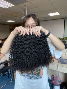 Vente en gros 100% naturel cuticule alignée vierge brut cambodgien Remy cheveux faisceaux bouclés vietnamien cambodgien cheveux - Product Image 5