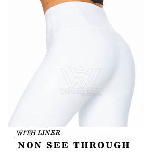 เลกกิ้งเอวยางยืดสำหรับผู้หญิงเลกกิ้งสำหรับเล่นโยคะสีพื้นปรับแต่งโลโก้ได้ตามต้องการ - Product Image 5