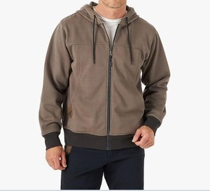 Sweat à capuche zippé pour homme Sweat à capuche lourd 80% coton 20% polyester fermeture à capuche extensible et confortable Lavage en machine - Product Image 1