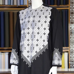 SHALWAR KAMEEZ POUR HOMMES MEILLEURES VENTES EN COULEUR VERT FONCÉ EN VENTE EN GROS ET DIRECTEMENT DE L'USINE ROBE AFGHANE FANTAISIE POUR HOMMES NOUVEAU DERNIER MODÈLE - Product Image 2