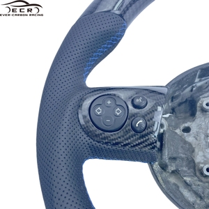 Volante de fibra de carbono de fondo plano a <span class=keywords><strong>precio</strong></span> de fábrica ECR para BMW <span class=keywords><strong>Mini</strong></span> <span class=keywords><strong>Cooper</strong></span> F56 Racing Ever-Carbon - Product Image 2