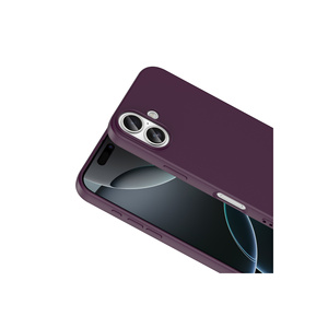 Coque en silicone liquide premium Zore Mara Series pour iPhone 17 et iPhone 14 Plus A50 - Housse de protection arrière en violet foncé - Product Image 6