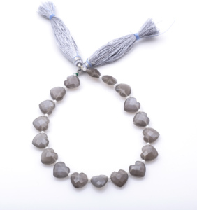 สร้อยข้อมือลูกปัดมูนสโตนสีเทาธรรมชาติหินอัญมณีคริสตัลเจียระไนแบบหลวมๆสีเทาลึกลับอุปกรณ์เสริมสำหรับทำเครื่องประดับ - Product Image 4