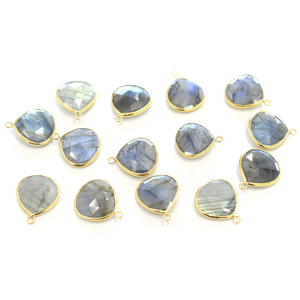 จี้รูปหัวใจลาบราดอไรต์เงินแท้ 925 ชุบเงิน ทำด้วยมือสำหรับทำเครื่องประดับ - Product Image 4