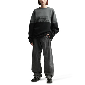 Sudadera de lana de manga larga de gran tamaño para mujer, insignia de lavado ácido, logotipo personalizado impreso, Sudadera con capucha de invierno informal holgada - Product Image 4