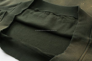 Sweatshirts pour hommes, sweat-shirt à capuche avec impression en relief délavée à l'acide, ensembles de sweat-shirts pour hommes, sweat-shirt uni vintage délavé - Product Image 5