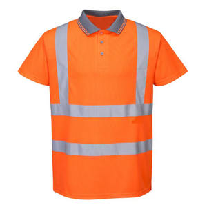 Chemises polo de sécurité réfléchissantes personnalisées respirantes, haute visibilité, réfléchissantes, 100% polyester, manches courtes, chemise polo de sécurité pour hommes - Product Image 3