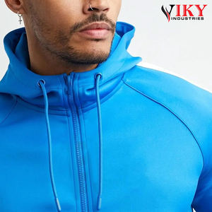 Ensemble sweat à capuche et short pour homme de style simple et unique avec cordon de serrage Ensemble décontracté pour homme en bleu et blanc Ensemble sweat à capuche et short - Product Image 5