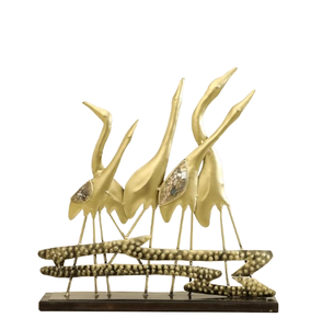 Ornements en or artisanal, design contemporain, aluminium durable, fer, décoration d'intérieur, articles de table, mariage, salon - Product Image 1