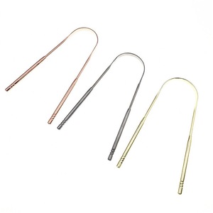 Limpiador de lengüetas de acero inoxidable en forma de U, color plata, rosa, dorado, de alta calidad, limpiador de lengua de etiqueta privada de Metal - Product Image 1