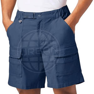 Pantalones Cortos Cargo Deportivos para Hombre, Talla Grande, Cintura Elástica, Lona, 100% Algodón, Transpirables y de Secado Rápido, para Ejercicio al Aire Libre - Product Image 1