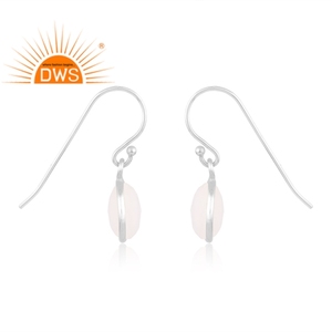 Boucles d'oreilles pendantes en argent sterling fin, opale blanche naturelle, fabricant de bijoux personnalisés, dernière tendance - Product Image 3