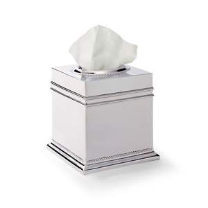 Boîte à mouchoirs de style classique en métal argenté de qualité supérieure, best-seller, taille personnalisable, élégante pour la maison, les hôtels, les restaurants - Product Image 4