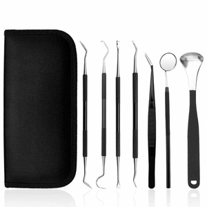 Nouvel ensemble de curettes dentaires manuelles de haute qualité en acier inoxydable pour le détartrage et le nettoyage des dents (8 pièces) - Product Image 4
