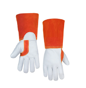 Gants de soudage TIG en cuir de vachette fendu Gants de soudage tig de sécurité industrielle Qualité Résistant à la chaleur Long - Product Image 3