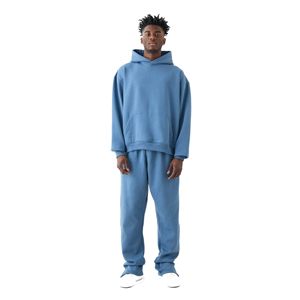 Service OEM Personnalisé 100% Coton Flare Survêtement Hommes Mode Sportswear Hip Hop Street Wear Hiver Imprimé Survêtement Empilé - Product Image 2