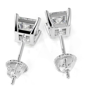 D สีเจ้าหญิงตัด Lab ปลูกเพชรต่างหูสตั๊ด Excellent ตัดที่สวยงาม 925 ต่างหูเงินสเตอร์ลิงงานแต่งงานของขวัญสําหรับเธอ - Product Image 4