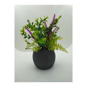 DDS-201 composizione floreale artificiale in vaso, muschio di pietra, aspetto realistico nuova tendenza
