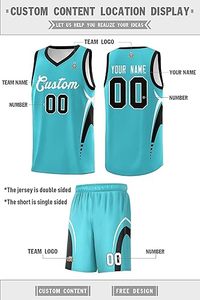 Ensemble de maillots de basket personnalisés sans manches pour jeunes/adultes, entièrement sublimés, imprimés en 3D, maillots de basket sublimés 100% polyester - Product Image 5
