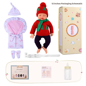 Babeside Nancy 12 "Silicone ngủ trẻ sơ sinh bé gái tái sinh búp bê giáng sinh bộ sưu tập PEE chức năng cảm thấy thực sự da - Product Image 6