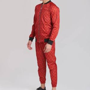 Survêtement de Sport unisexe d'automne et d'hiver à manches longues avec fermeture éclair, pantalon de survêtement décontracté pour hommes, pull imprimé polaire grande taille - Product Image 2