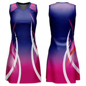 Diferentes diseños sublimación Netball Jersey venta al por mayor de secado rápido de poliéster mujeres barato Netball uniforme precio barato transpirable - Product Image 4