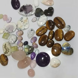 Piedras Preciosas Sueltas de Alta Calidad, Cabujones Planos, Medio Ovalados, Ágata Natural, Jaspe, Jade, Cristal, Lapislázuli, 20% de Descuento y Regalo de Año Nuevo - Product Image 2