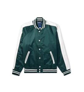เสื้อแจ็กเก็ตบอมเบอร์ทำจากผ้าซาตินลายปักโลโก้ขนาดพลัสไซส์แจ็คเก็ตทีมเบสบอลทีมโรงเรียนเลตเทอร์แมนสไตล์ใหม่ - Product Image 5