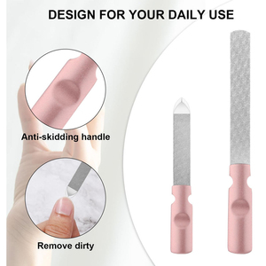 Lime à ongles professionnelle en acier inoxydable double face avec poignée ergonomique antidérapante et prix raisonnable - Product Image 4