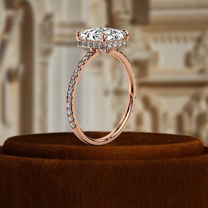 แหวนเพชรทรงเจ้าหญิง 1 กะรัต รับรองโดย IGI แหวนหมั้นเพชรเพฟเซ็ตเพาะเลี้ยงในห้องปฏิบัติการ แหวนแต่งงานทองคำ 14k สีเหลือง - Product Image 6