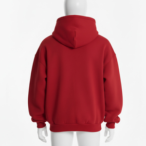 Liso grueso 500gsm Boxy en blanco de invierno bordado para hombre de algodón de gran tamaño de lana Sudadera con capucha personalizada Heavyweight Cropped Hoodies - Product Image 5