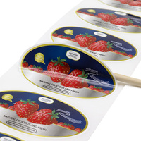 Étiquette de logo collante de produit de bouteille alimentaire d'impression imperméable de vinyle de logo personnalisé pour l'impression d'autocollant d'étiquette d'emballage de rouleau de bouteille
