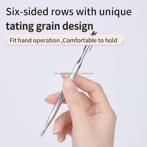 Nuevo Diseño Patentado, Empujador de Cutículas Profesional Reutilizable de Doble Punta, Herramienta de Limpieza de Uñas de Acero Inoxidable, Empujador Lateral Tipo Horquilla - Product Image 2